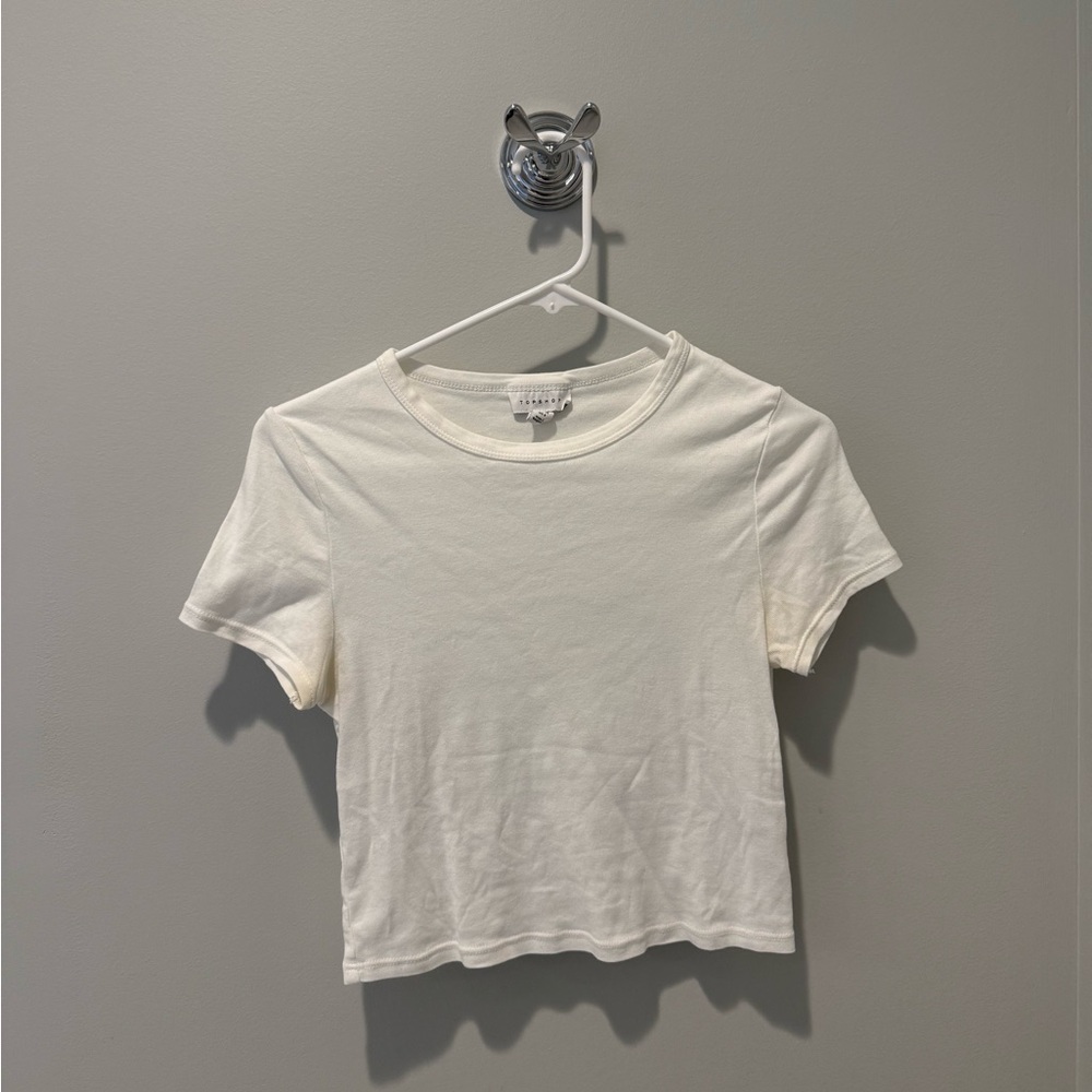 Topshop White Baby Tee/ Short Sleeve Tee